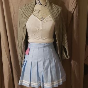 Shirt, Skirt and cardigan